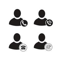 Support Manager vector icon. Call center worker pictograph. Style is flat circled symbol, color, rounded angles, white background.