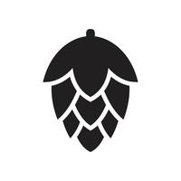 icono de fruta de lúpulo del paquete de iconos de cerveza y cervecería vector