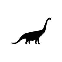 Ilustración de vector plano de símbolo de icono de braquiosaurio de dinosaurio para diseño gráfico y web.