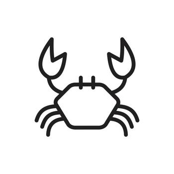 Crab vector icon. crab sign on background. crab icon for web and app