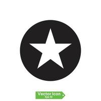 comienza en el icono de círculo. Estrellas en círculo icono ilustración vectorial diseño gráfico vector