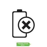 Battery charge indicator icons, vector graphics