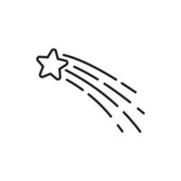 Falling Star icon symbol Flat vector illustration for graphic and web design.