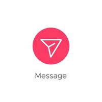 Send Message Icon Vector of Social Media. Paper Plane Sign Symbol