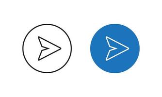 Send Message, Paper Plane Icon Vector in Line Style