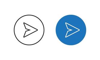 Send Message, Paper Plane Icon Vector in Line Style