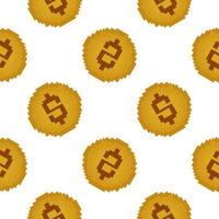 moneda de patrones sin fisuras con símbolo de dólar en estilo píxel vector
