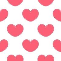 pink heart seamless pattern in dotted line style 2 vector