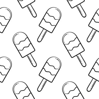 ice cream hand drawn seamless pattern 2