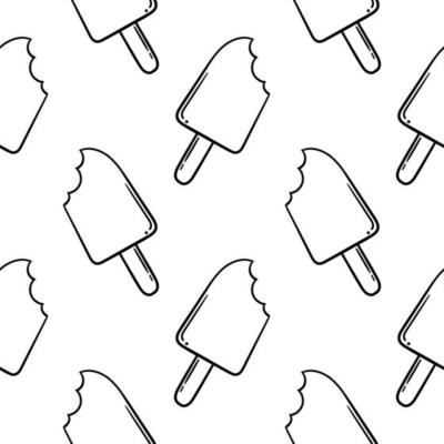 ice cream hand drawn seamless pattern 4