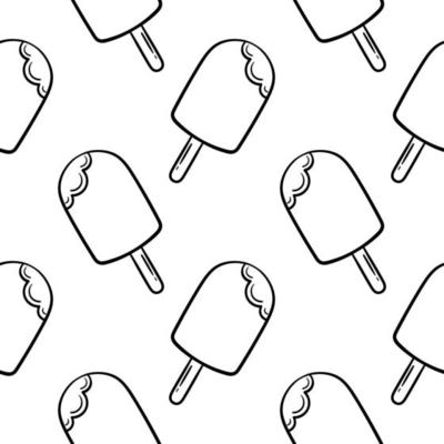 ice cream hand drawn seamless pattern 5