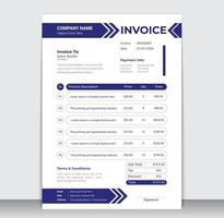 Creative Modern Business Invoice Design Template vector