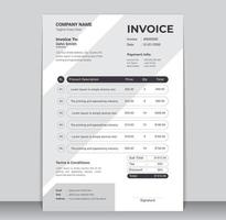 Creative Business Invoice Design Template vector