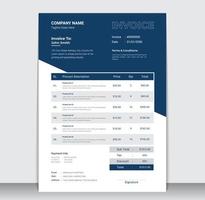 Creative Business Invoice Design Template vector