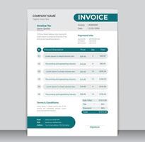 Creative Business Invoice Design Template vector