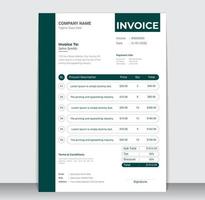 Creative Business Invoice Design Template vector