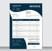 Creative Modern Business Invoice Design Template vector