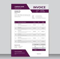 Creative Modern Business Invoice Design Template vector