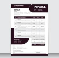 Creative Modern Business Invoice Design Template vector