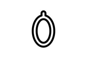Mirror Icon Household Line Style Free vector