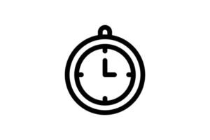 icono de reloj estilo de línea de hogar gratis vector