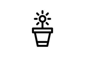 Idea Icon Startup Line Style Free vector