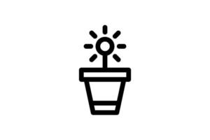 Idea Icon Startup Line Style Free vector