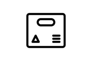 icono de caja estilo de línea de inicio gratis vector