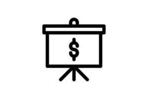 Presentation Icon Startup Line Style Free vector