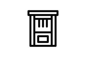 icono de armario línea de muebles gratis vector