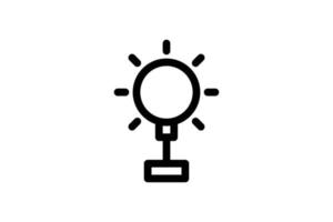 Lamp Icon Household Line Style Free vector