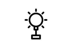 Lamp Icon Household Line Style Free vector