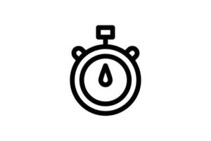 Stopwatch Icon Startup Line Style Free vector