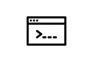 Terminal Icon Startup Line Style Free vector