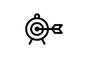 Target Icon Startup Line Style Free vector