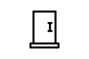 Door Icon Furniture Line Style Free vector