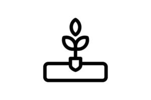 Growing Plant Icon Agriculture Line Style Free vector