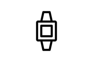 Smartwatch Icon Electronic Line Style Free vector