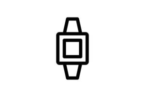 Smartwatch Icon Electronic Line Style Free vector