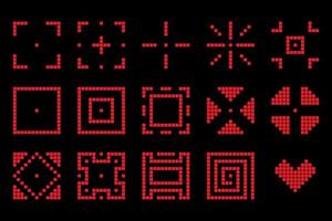 red geometric square shape technology futuristic hud modern design. vector