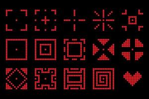 red geometric square shape technology futuristic hud modern design. vector