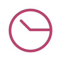 Clock with arrows thick line vector icon