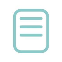 Blue document file thick line vector icon