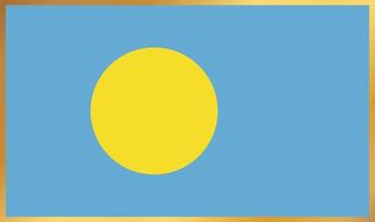 Palau flag, vector illustration