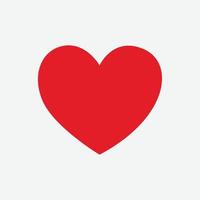 vector de icono de corazón. símbolo de amor perfecto. signo del día de san valentín, emblema aislado en fondo blanco, estilo plano para diseño gráfico y web,