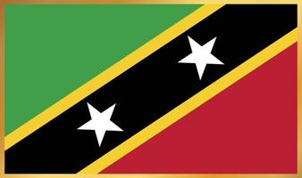 bandera de saint kitts y nevi, ilustración vectorial vector