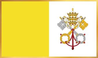 Vatican City Holy See flag, vector illustration