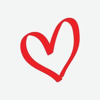 vector de icono de corazón. símbolo de amor perfecto. signo del día de san valentín, emblema aislado en fondo blanco, estilo plano para diseño gráfico y web,