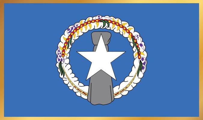 northern mariana islands flag, vector illustration