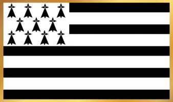 Brittany flag, vector illustration